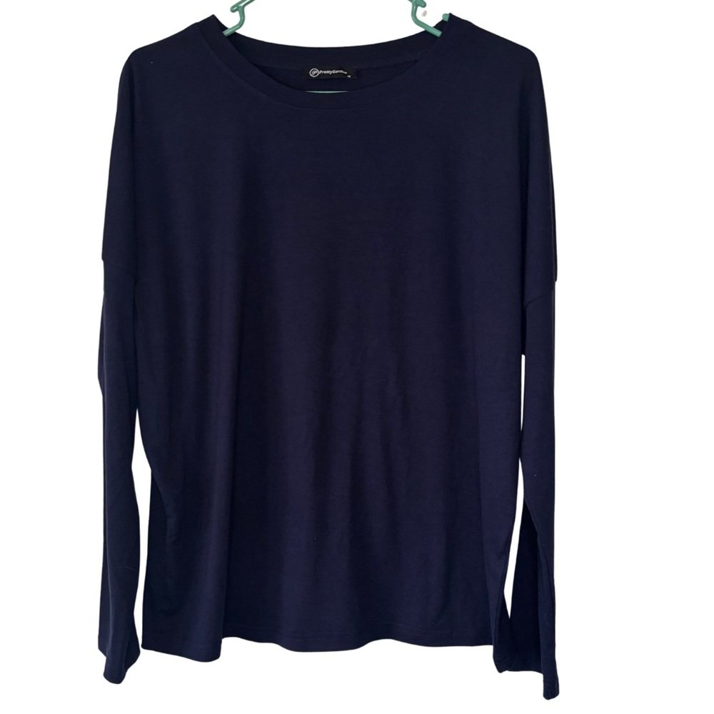 3/$20 PrettyGarden Women's Navy Long Sleeve Shirt